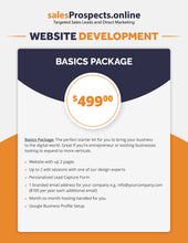 Load image into Gallery viewer, Website Development: Basics Package